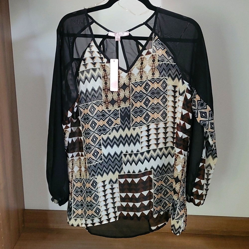 Blouse with cutouts